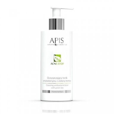 APIS Antibakterinis tonikas ACNE STOP veido odai su žaliąja arbata, 300 ml. APIS Antibakterinis tonikas ACNE STOP veido odai su žaliąja arbata, 300 ml.