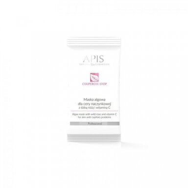 APIS COUPEROSE-STOP alginatinė kaukė su rožių ekstraktu bei vitaminu C, 20 g. APIS COUPEROSE-STOP alginatinė kaukė su rožių ekstraktu bei vitaminu C, 20 g.