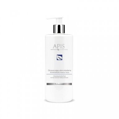 APIS PROFESSIONAL micelinis vanduo su hialurono rūgštimi ir alavijo ekstraktais kruopščiam veido ir lūpų demakiažui, 500 ml APIS PROFESSIONAL micelinis vanduo su hialurono rūgštimi ir alavijo ekstraktais kruopščiam veido ir lūpų demakiažui, 500 ml
