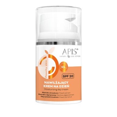 APIS PEACHY SKIN drėkinamasis dieninis kremas su SPF 20, 50 ml APIS PEACHY SKIN drėkinamasis dieninis kremas su SPF 20, 50 ml