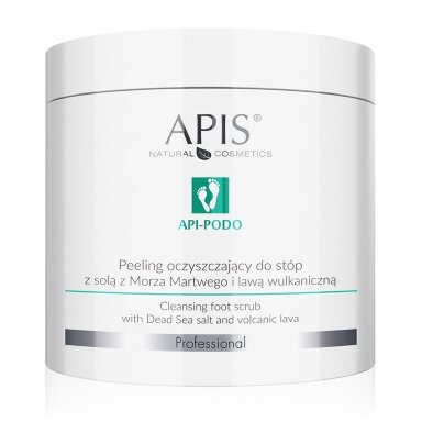 APIS PODO pėdų šveitiklis pedikiūro procedūroms su Negyvosios jūros druska bei vulkaninės lavos milteliais, 700 g. APIS PODO pėdų šveitiklis pedikiūro procedūroms su Negyvosios jūros druska bei vulkaninės lavos milteliais, 700 g.