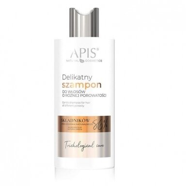 APIS TRICHOLOGICAL CARE švelnus drėkinantis šampūnas skirtingų tipų plaukams, 300 ml APIS TRICHOLOGICAL CARE švelnus drėkinantis šampūnas skirtingų tipų plaukams, 300 ml