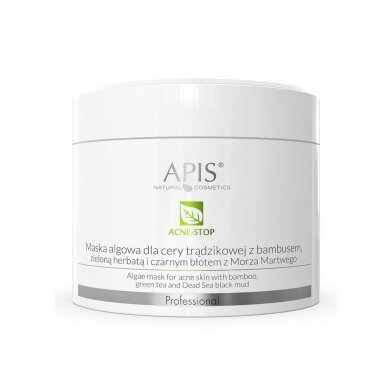 APIS ACNE STOP giliai valanti alginatinė dumblių kaukė spuoguotai veido odai, 100 g. APIS ACNE STOP giliai valanti alginatinė dumblių kaukė spuoguotai veido odai, 100 g.