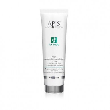 APIS API-PODO regeneruojantis ir drėkinantis pėdų kremas su jonizuotu sidabru bei kanapių aliejumi, 100 ml. APIS API-PODO regeneruojantis ir drėkinantis pėdų kremas su jonizuotu sidabru bei kanapių aliejumi, 100 ml.
