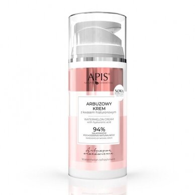 APIS drėkinamasis veido kremas su arbūzo ekstraktu ir hialurono rūgštimi, 100 ml. APIS drėkinamasis veido kremas su arbūzo ekstraktu ir hialurono rūgštimi, 100 ml.