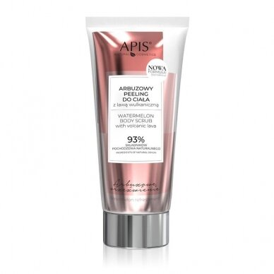 APIS NATURAL arbūzinis kūno šveitiklis su vulkanine lava, 200 ml. APIS NATURAL arbūzinis kūno šveitiklis su vulkanine lava, 200 ml.