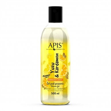 APIS HARMONY SHOT Yuzu & Cardamon dušo želė su egzotiniu vaisiu ir kardamono ekstraktu, 500 ml APIS HARMONY SHOT Yuzu & Cardamon dušo želė su egzotiniu vaisiu ir kardamono ekstraktu, 500 ml