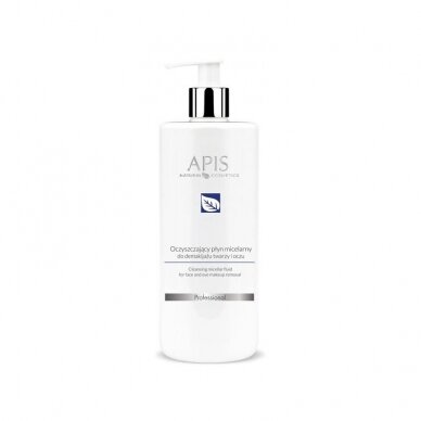 APIS PROFESSIONAL micelinis vanduo su hialurono rūgštimi ir alavijo ekstraktais kruopščiam veido ir lūpų demakiažui, 500 ml APIS PROFESSIONAL micelinis vanduo su hialurono rūgštimi ir alavijo ekstraktais kruopščiam veido ir lūpų demakiažui, 500 ml
