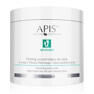 APIS PODO pėdų šveitiklis pedikiūro procedūroms su Negyvosios jūros druska bei vulkaninės lavos milteliais, 700 g. APIS PODO pėdų šveitiklis pedikiūro procedūroms su Negyvosios jūros druska bei vulkaninės lavos milteliais, 700 g.