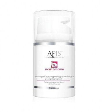 APIS SECRET OF YOUTH stangrinantis paakių serumas su LINEFILL kompleksu bei su orchidėjos ekstraktais, 50 ml APIS SECRET OF YOUTH stangrinantis paakių serumas su LINEFILL kompleksu bei su orchidėjos ekstraktais, 50 ml