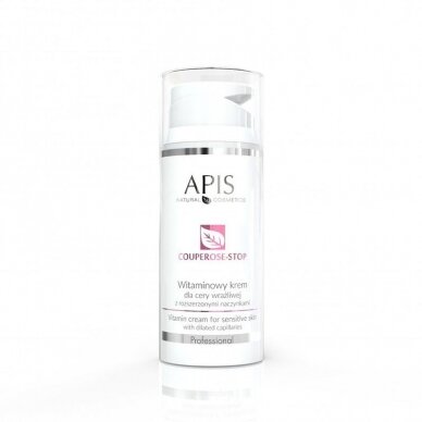 APIS COUPEROSE STOP vitamino C prisotintas veido kremas su šilko baltymais bei keramidais kapiliarinei veido odai, 100 ml APIS COUPEROSE STOP vitamino C prisotintas veido kremas su šilko baltymais bei keramidais kapiliarinei veido odai, 100 ml