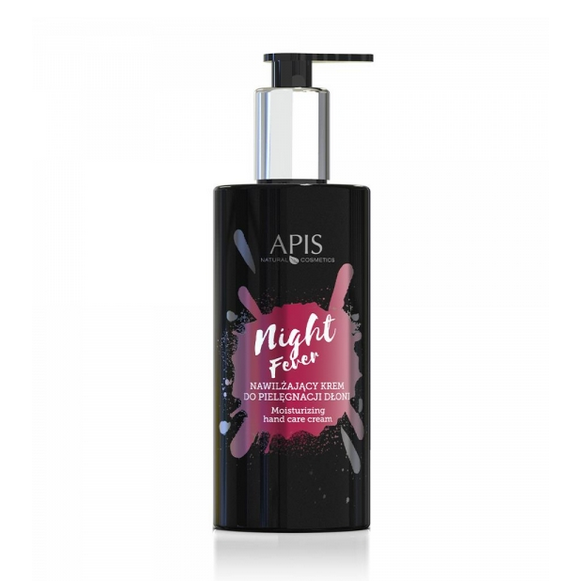 APIS NIGHT FEVER drėkinamasis hialurono rūgšties, migdolų bei kanapių aliejų prisotintas rankų kremas, 300 ml APIS NIGHT FEVER drėkinamasis hialurono rūgšties, migdolų bei kanapių aliejų prisotintas rankų kremas, 300 ml
