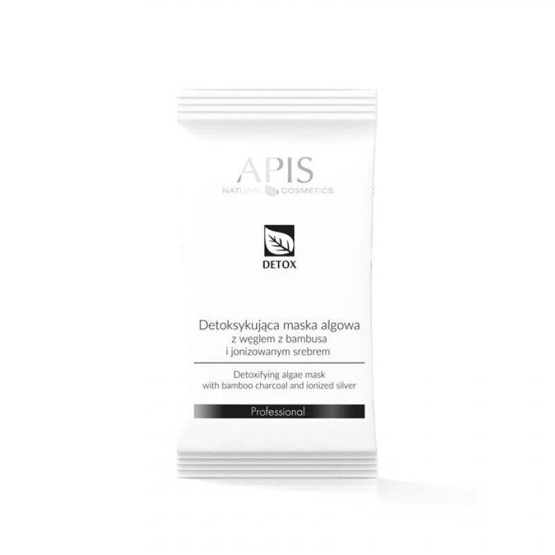 APIS DETOX detoksikuojanti alginatinė dumblių kaukė su bambuko anglimi ir jonizuotu sidabru, 20 g. APIS DETOX detoksikuojanti alginatinė dumblių kaukė su bambuko anglimi ir jonizuotu sidabru, 20 g.