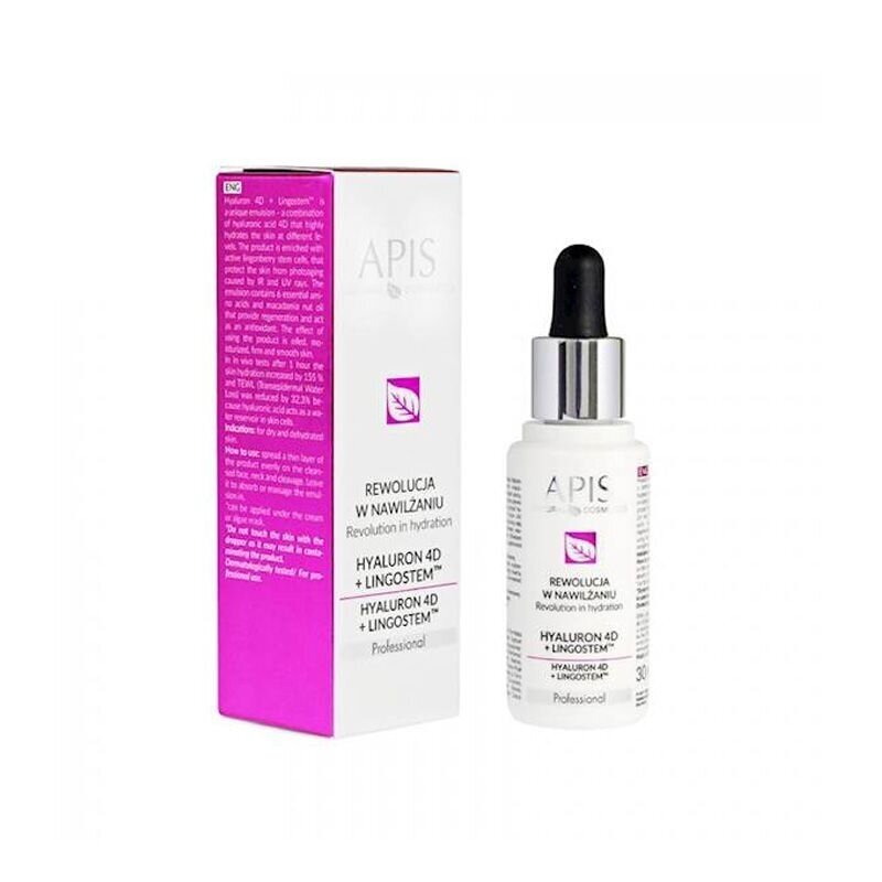 APIS hialurono 4D emulsija + Ligostem TM + 6 aminorūgščių kompleksas, 30 ml APIS hialurono 4D emulsija + Ligostem TM + 6 aminorūgščių kompleksas, 30 ml
