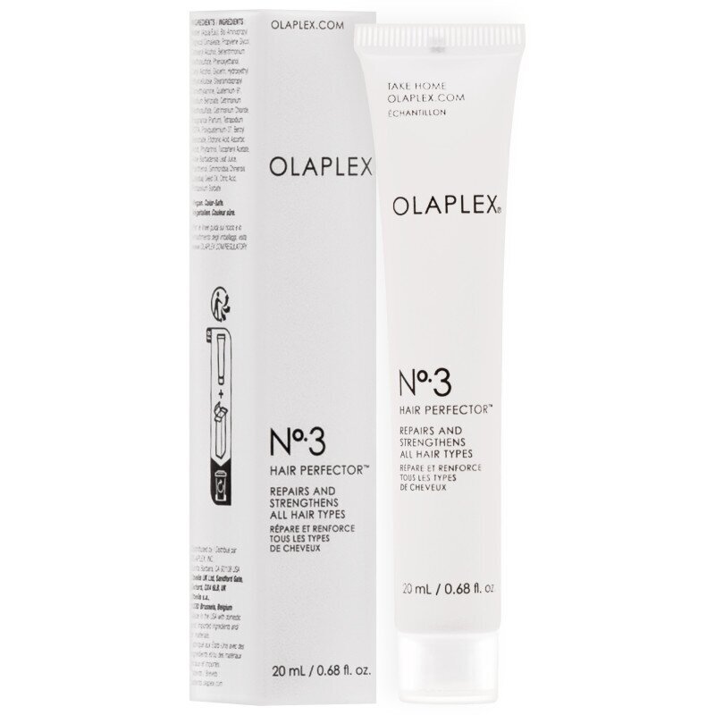 OLAPLEX No.3 HAIR PERFECTOR atkuriamoji, kosmetinė priemonė veikianti plauką iš vidaus, 20 ml OLAPLEX No.3 HAIR PERFECTOR atkuriamoji, kosmetinė priemonė veikianti plauką iš vidaus, 20 ml
