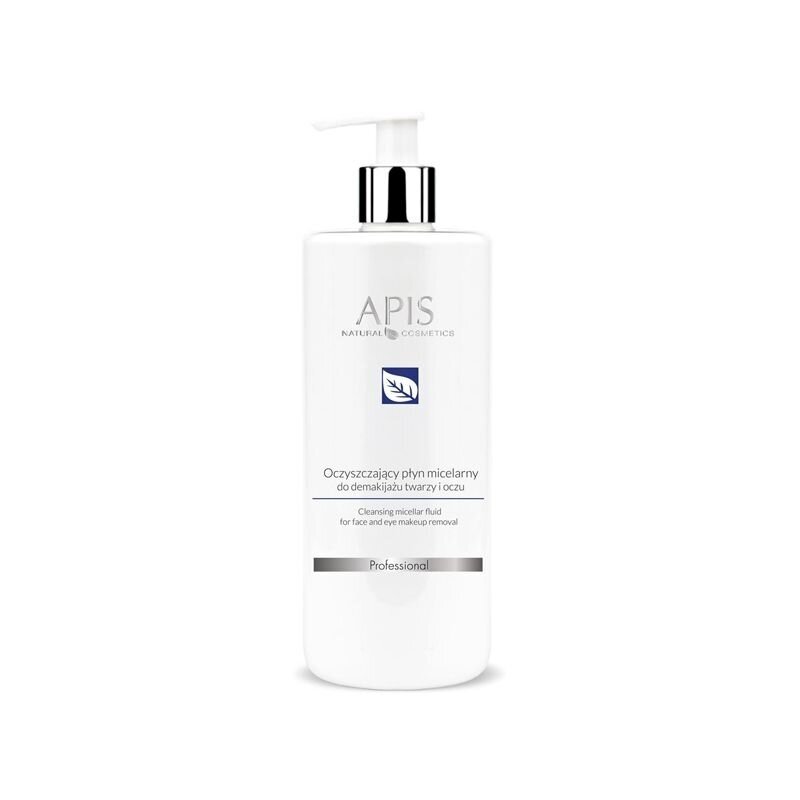 APIS PROFESSIONAL micelinis vanduo su hialurono rūgštimi ir alavijo ekstraktais kruopščiam veido ir lūpų demakiažui, 500 ml