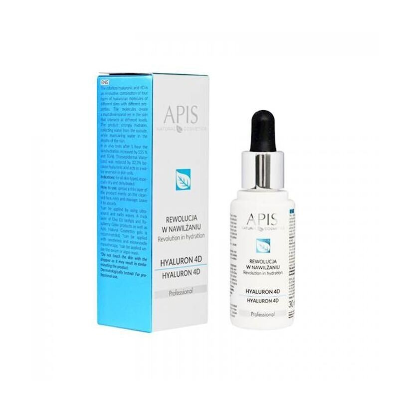 APIS HYALURON 4D stipriai drėkinantis haliurono serumas veido odai, 30 ml APIS HYALURON 4D stipriai drėkinantis haliurono serumas veido odai, 30 ml