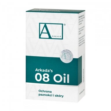 ARKADA 08 antigrybelinis pėdų, rankų ir nagų apsauginis regeneruojantis aliejus, 30 ml. ARKADA 08 antigrybelinis pėdų, rankų ir nagų apsauginis regeneruojantis aliejus, 30 ml.