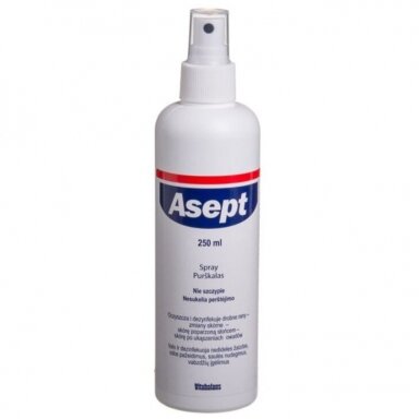 ASEPT išorinis odos purškalas odai ir žaizdoms dezinfekuoti, 250 ml.