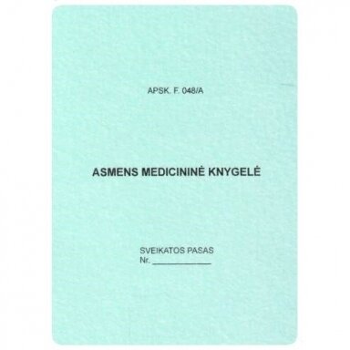 Asmens medicininė knygelė Asmens medicininė knygelė