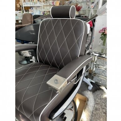 Profesionali barberio kėdė kirpykloms ir grožio salonams GABBIANO IMPERIAL, rudos spalvos 8 Profesionali barberio kėdė kirpykloms ir grožio salonams GABBIANO IMPERIAL, rudos spalvos 8