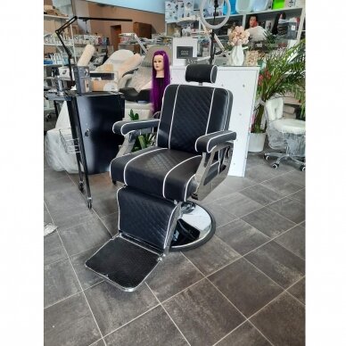 Profesionali barberio kėdė kirpykloms ir grožio salonams GABBIANO PAULO, juodos spalvos 11 Profesionali barberio kėdė kirpykloms ir grožio salonams GABBIANO PAULO, juodos spalvos 11