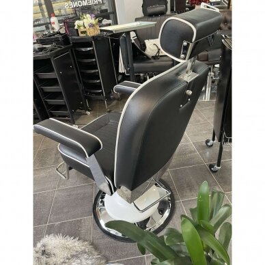 Profesionali barberio kėdė kirpykloms ir grožio salonams GABBIANO AMADEO, juodos spalvos 11 Profesionali barberio kėdė kirpykloms ir grožio salonams GABBIANO AMADEO, juodos spalvos 11