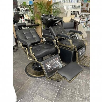 Profesionali barberio kėdė kirpykloms ir grožio salonams GABBIANO BOSS BLACK 9 Profesionali barberio kėdė kirpykloms ir grožio salonams GABBIANO BOSS BLACK 9