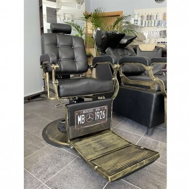 Profesionali barberio kėdė kirpykloms ir grožio salonams GABBIANO BOSS BLACK 6 Profesionali barberio kėdė kirpykloms ir grožio salonams GABBIANO BOSS BLACK 6