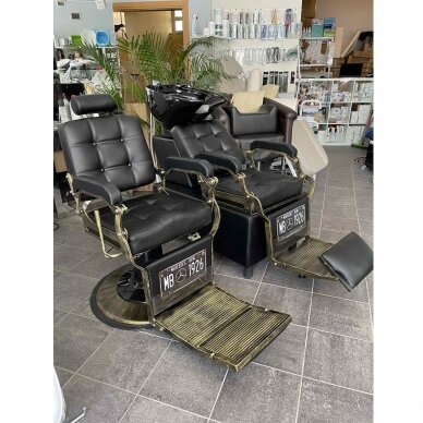 Profesionali barberio kėdė kirpykloms ir grožio salonams GABBIANO BOSS BLACK 7 Profesionali barberio kėdė kirpykloms ir grožio salonams GABBIANO BOSS BLACK 7