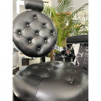 Profesionali barberio kėdė kirpykloms ir grožio salonams GABBIANO IMPERATOR BLACK 9 Profesionali barberio kėdė kirpykloms ir grožio salonams GABBIANO IMPERATOR BLACK 9