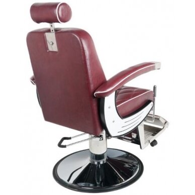 Profesionali barberio kėdė kirpykloms ir grožio salonams GABBIANO MOTO stilius, bordo spalvos 2 Profesionali barberio kėdė kirpykloms ir grožio salonams GABBIANO MOTO stilius, bordo spalvos 2