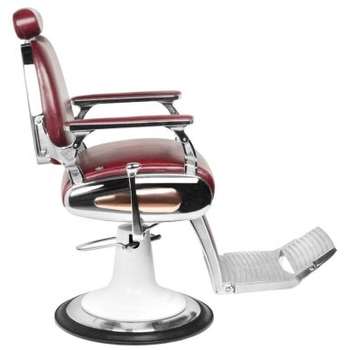 Profesionali barberio kėdė kirpykloms ir grožio salonams GABBIANO MOTO stilius, bordo spalvos 4 Profesionali barberio kėdė kirpykloms ir grožio salonams GABBIANO MOTO stilius, bordo spalvos 4