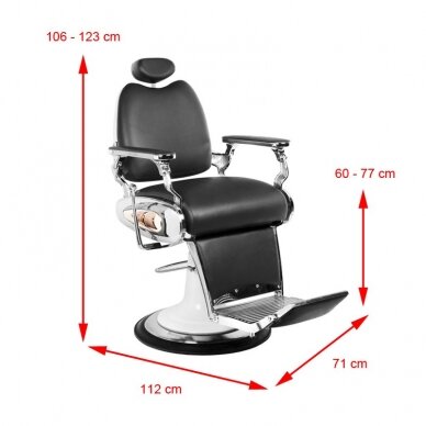 Profesionali kėdė kirpykloms ir grožio salonams GABBIANO MOTO, juodos spalvos 5 Profesionali kėdė kirpykloms ir grožio salonams GABBIANO MOTO, juodos spalvos 5