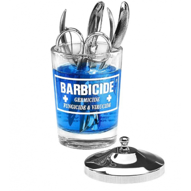BARBICIDE stiklinis konteineris įrankių dezinfekcijai (MAŽAS) , 120 ml BARBICIDE stiklinis konteineris įrankių dezinfekcijai (MAŽAS) , 120 ml