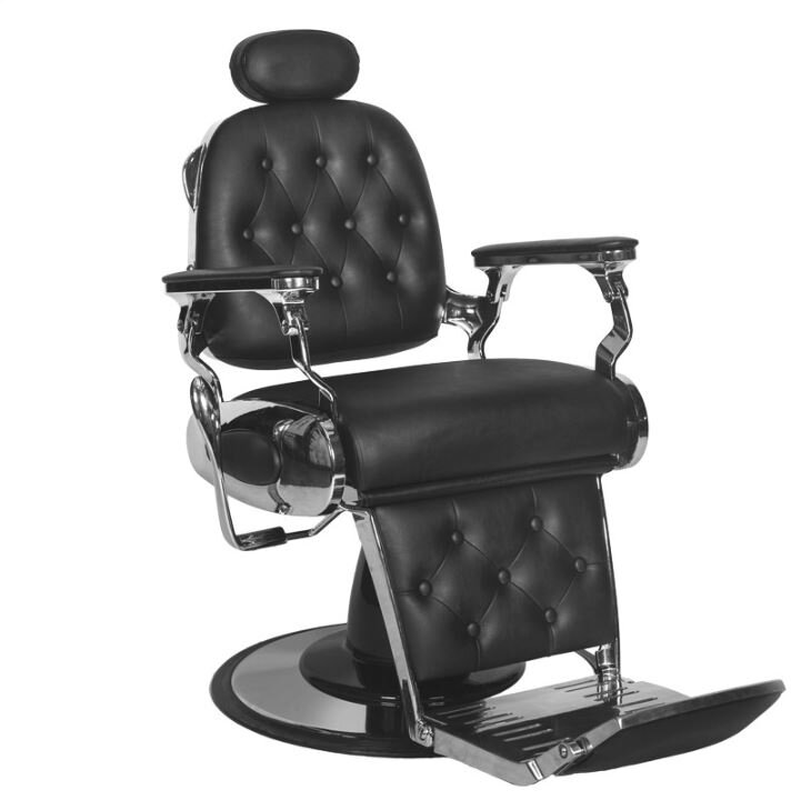Profesionali barberio kėdė kirpykloms ir grožio salonams GABBIANO FRANCESCO, juodos spalvos Profesionali barberio kėdė kirpykloms ir grožio salonams GABBIANO FRANCESCO, juodos spalvos