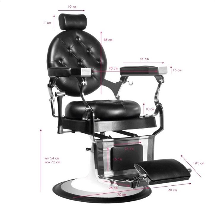 Profesionali barberio kėdė kirpykloms ir grožio salonams GABBIANO IMPERATOR BLACK 4 Profesionali barberio kėdė kirpykloms ir grožio salonams GABBIANO IMPERATOR BLACK 4