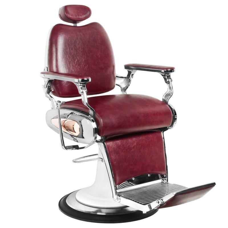 Profesionali barberio kėdė kirpykloms ir grožio salonams GABBIANO MOTO stilius, bordo spalvos Profesionali barberio kėdė kirpykloms ir grožio salonams GABBIANO MOTO stilius, bordo spalvos