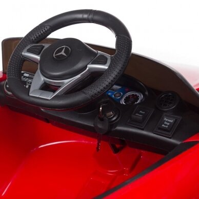 Profesionali vaikiška kėdė kirpykloms Mercedes mašinytė, raudonos spalvos 3 Profesionali vaikiška kėdė kirpykloms Mercedes mašinytė, raudonos spalvos 3