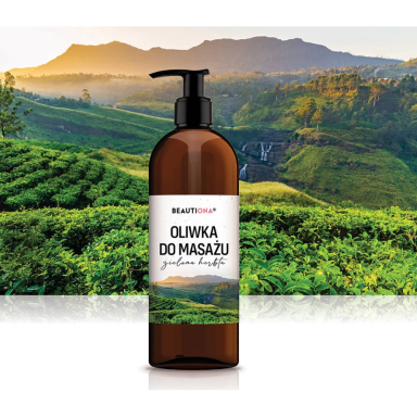 BEAUTIONA profesionalus masažinis aliejus GREEN TEA, 500 ml