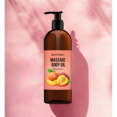 BEAUTIONA profesionalus masažinis aliejus su persikais, 500 ml BEAUTIONA profesionalus masažinis aliejus su persikais, 500 ml