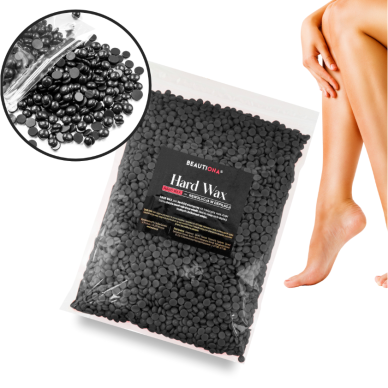 BEAUTIONA depiliacinis vaškas granulėmis BLACK, 1000 g