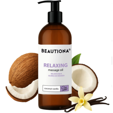BEAUTIONA profesionalus masažinis aliejus COCONUT-VANILLA, 500 ml BEAUTIONA profesionalus masažinis aliejus COCONUT-VANILLA, 500 ml