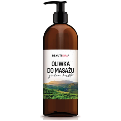 BEAUTIONA profesionalus masažinis aliejus GREEN TEA, 500 ml