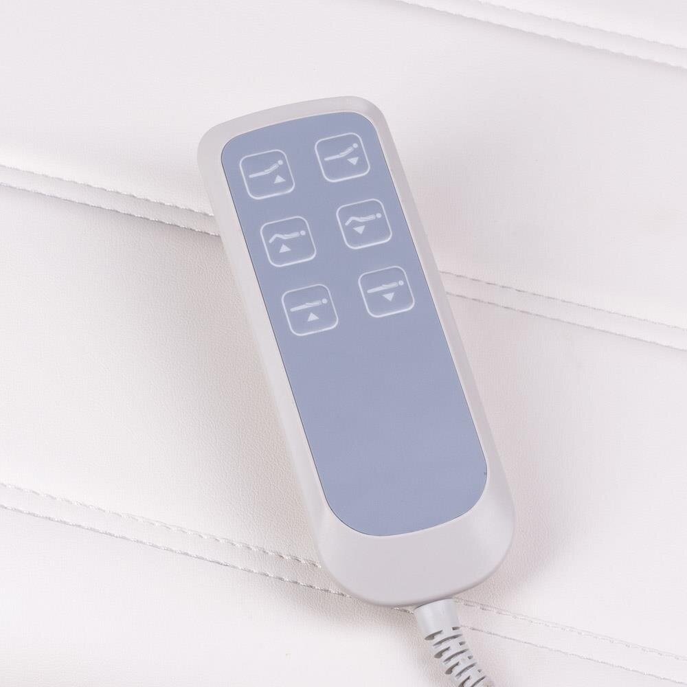 Profesionalus elektrinis gultas-lova kosmetologams Bologna BG-228, 3 variklių, baltos spalvos 8 Profesionalus elektrinis gultas-lova kosmetologams Bologna BG-228, 3 variklių, baltos spalvos 8