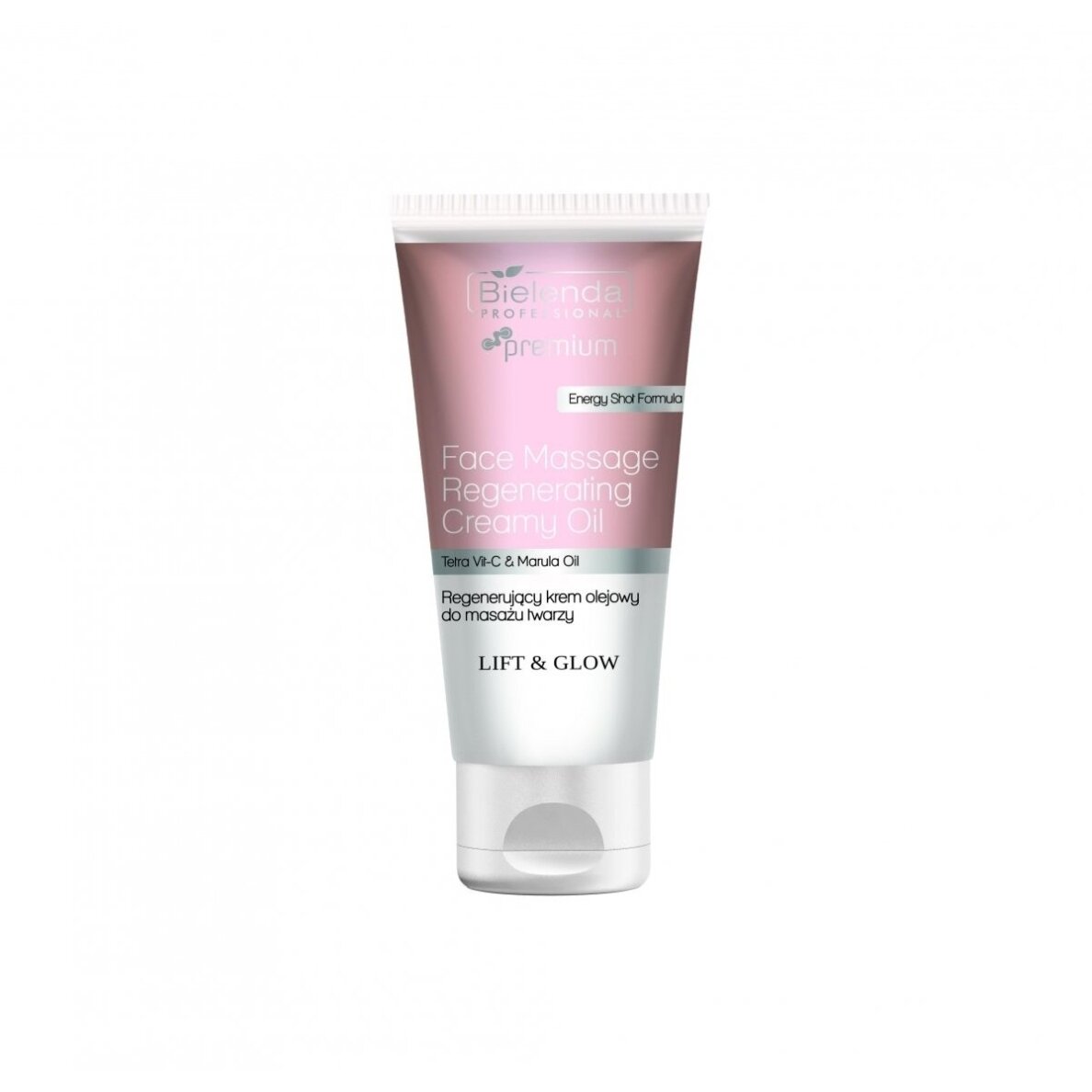 BIELENDA PROFESSIONAL regeneruojantis aliejinis masažo kremas veidui su šviesinančiais odą peptidais bei kamelijų aliejumi LIFT & GLOW, 175 ml