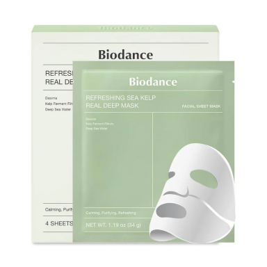 BIODANCE raminanti hidrogelinė veido kaukė su jūros kelpių ir jūros dumblių ingredientais, 1 vnt BIODANCE raminanti hidrogelinė veido kaukė su jūros kelpių ir jūros dumblių ingredientais, 1 vnt