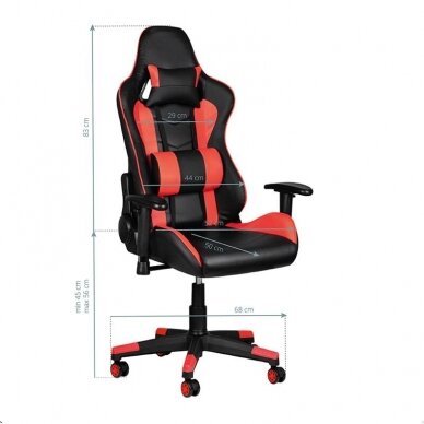 Biuro ir kompiuterinių žaidimų kėdė GAMING PREMIUM 557 RED 7 Biuro ir kompiuterinių žaidimų kėdė GAMING PREMIUM 557 RED 7