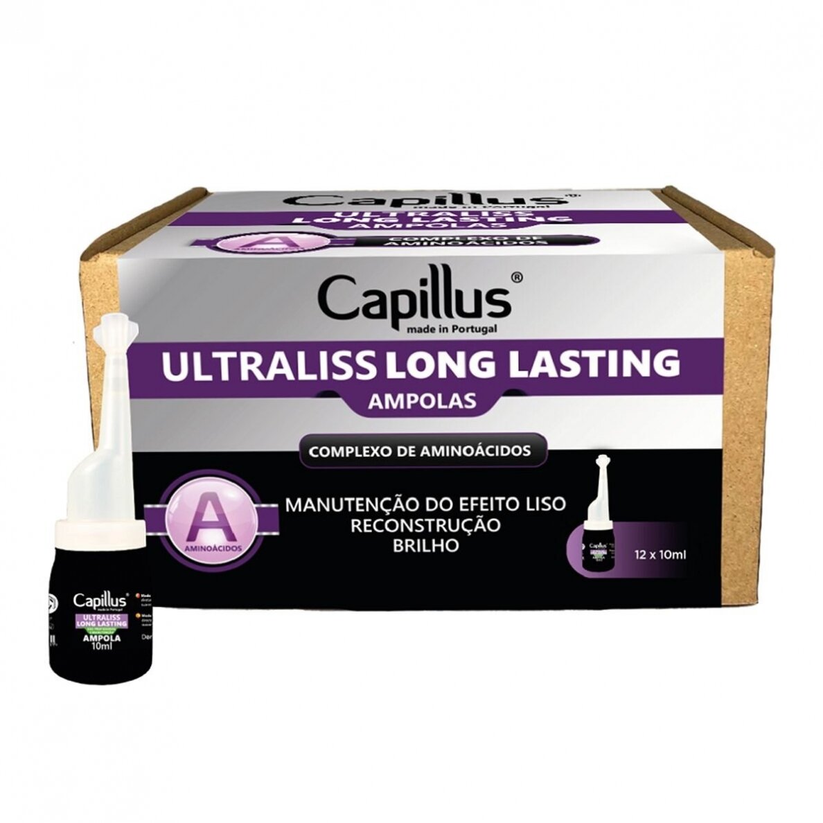 CAPILLUS ampulės plaukams ULTRALISS FORTE 10 ml 12 vnt.