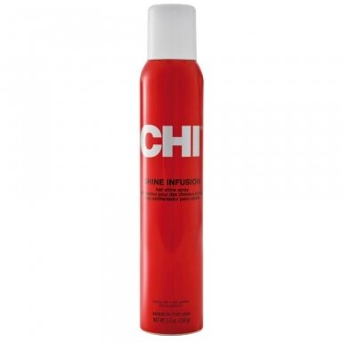 CHI TS SHINE INFUSION baigiamasis šukuosenos formavimo purškiklis plaukams su ryškiu spindesio akcentu, 150 g. CHI TS SHINE INFUSION baigiamasis šukuosenos formavimo purškiklis plaukams su ryškiu spindesio akcentu, 150 g.